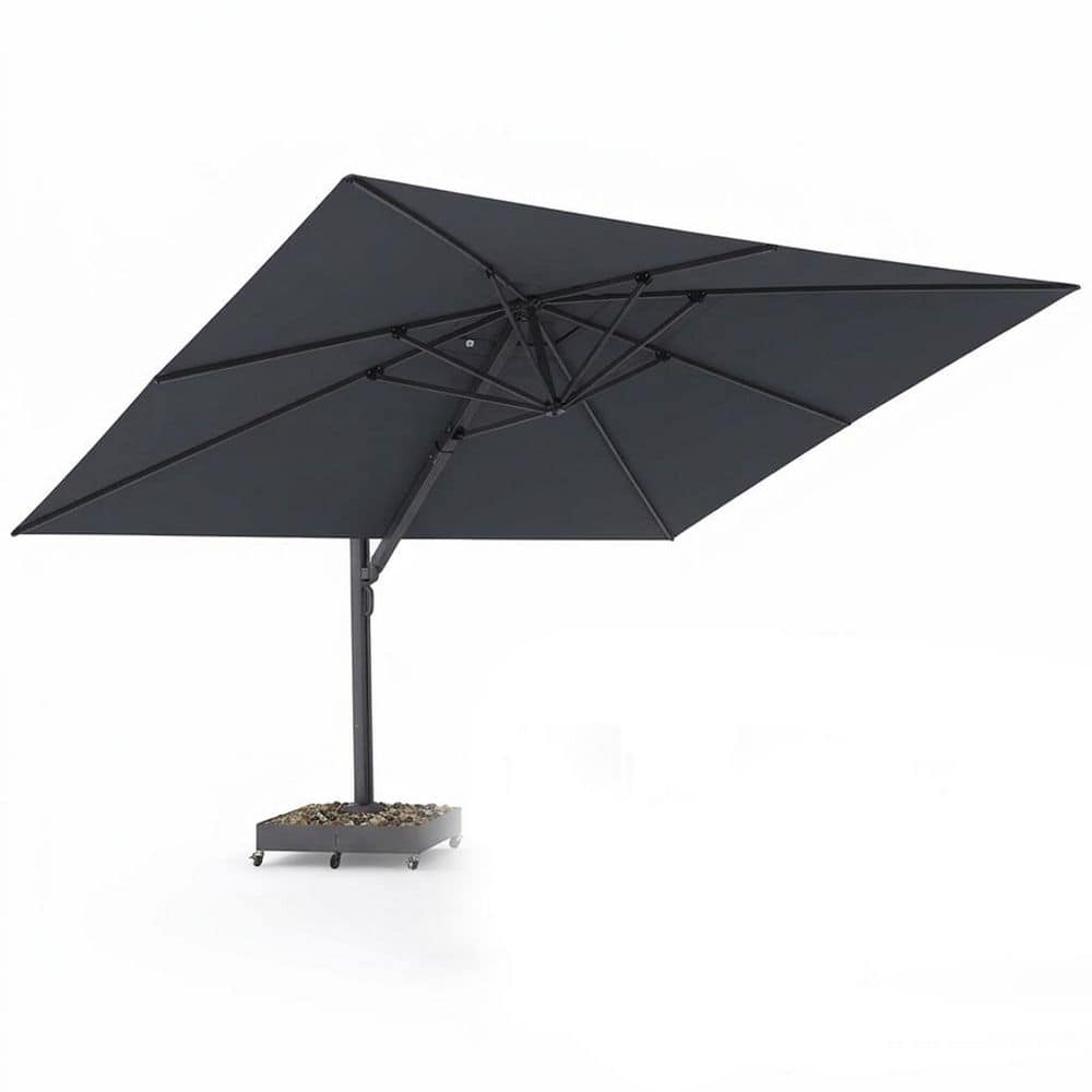 cheap offset patio umbrella Sarasota Breeze 10' Sun-Ray 9' Solar Lighted The PURPLE LEAF 15 WED Frame Style:28