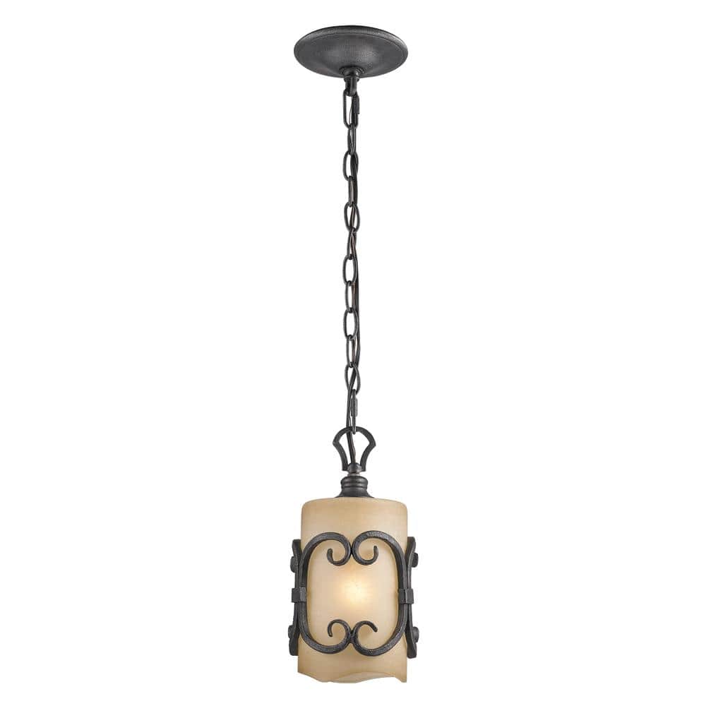 Vargas Collection 1-Light Black Iron Mini Pendant price history on PriceWatchPro