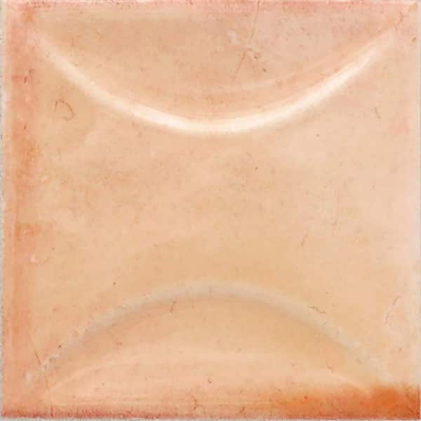 Apollo Tile Antiek Pink 3.94 in. x 3.94 in. Glossy Ceramic Square Deco Wall Tile Sample (0.11 Sq. ft./case) (1-pack)