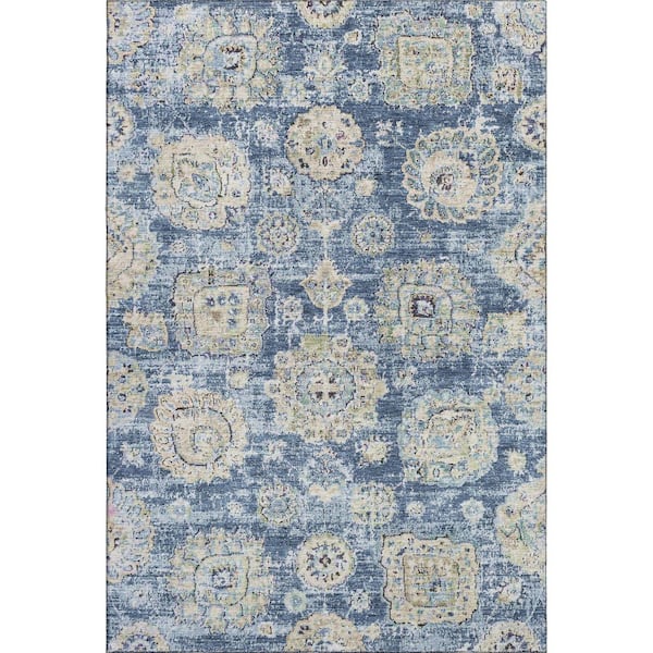 Addison Rugs Mayfield Premium Machine Washable Indoor/Outdoor Geometric AMF634 Blue 8 ft. x 10 ft. Area Rug
