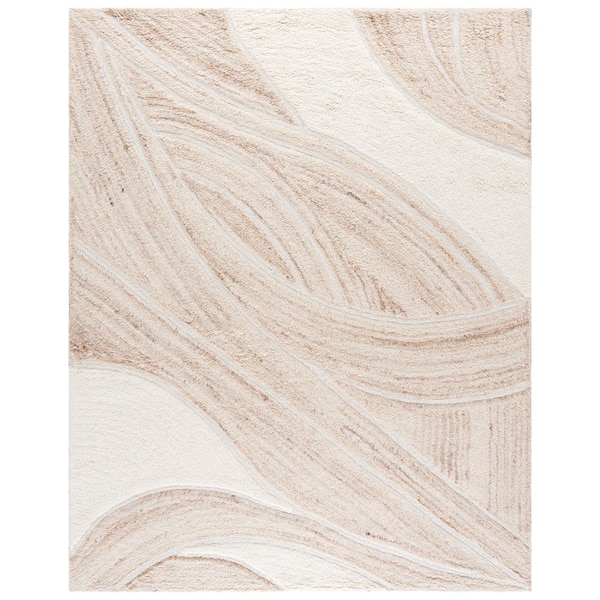 Casablanca 9 ft. x 12 ft. Beige/Ivory Bordered Area Rug