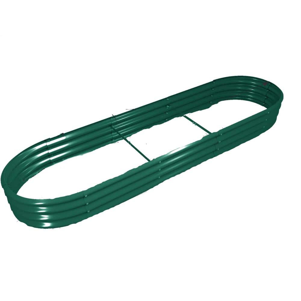 12 x 2 x 1 ft. Green Oval Galvanized Metal Outdoor Bottomless Raised Garden Beds 1-Pack with Gopher Wire Mesh price history on PriceWatchPro