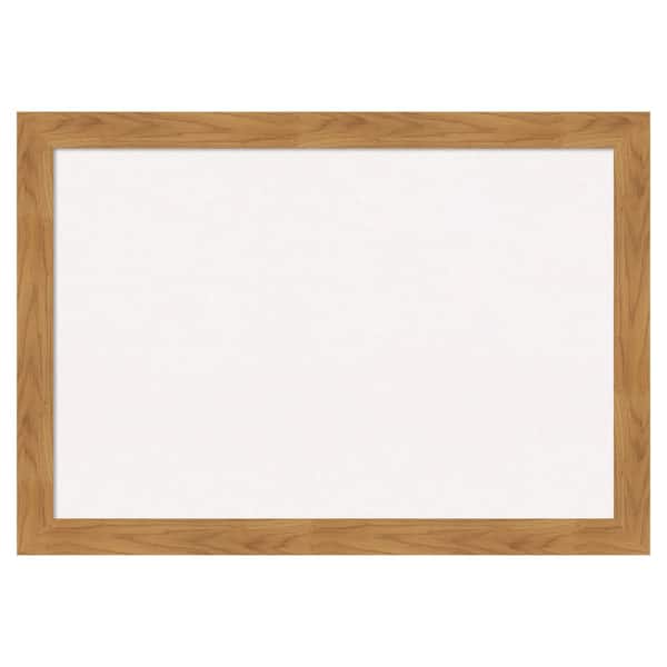 Amanti Art Carlisle Blonde Wood White Corkboard 40 in. x 28 in. Bulletin Board Memo Board