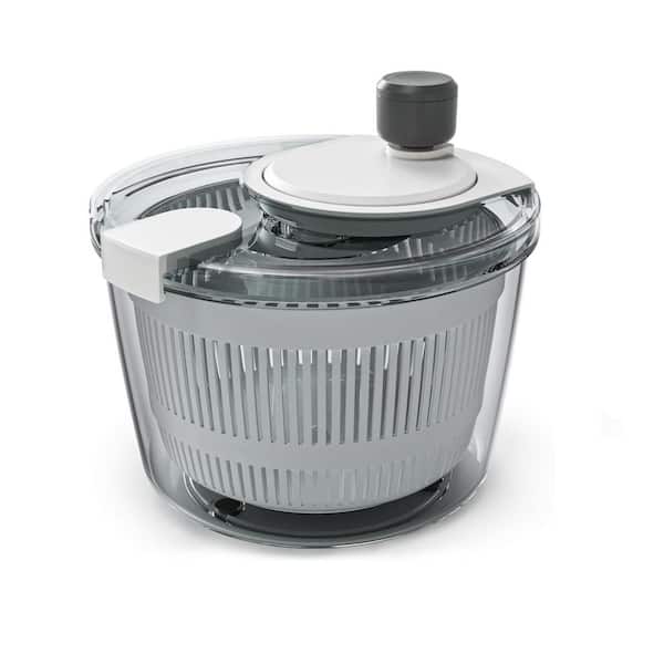 3 qt. White Salad Spinner Lettuce Spinner with Rotary Handle for Fruits Vegetables High Efficiency Vegetable Spinner