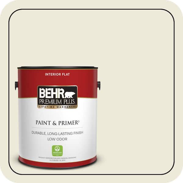 BEHR PREMIUM PLUS 1 gal. #ECC-36-2 Nesting Dove Flat Low Odor Interior Paint & Primer