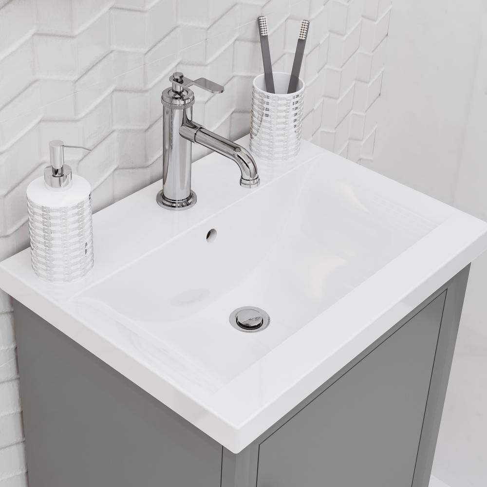 Elsa 20" Cashmere Gray Single Bathroom Vanity with Ceramic Sink