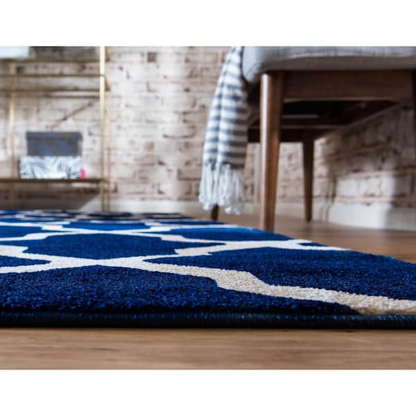 Trellis San Antonio Navy Blue 3' 3 x 5' 3 Area Rug