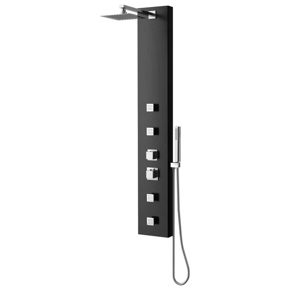 ANZZI Monsoon 57 in. 4-Jetted Full Body Shower Panel System with