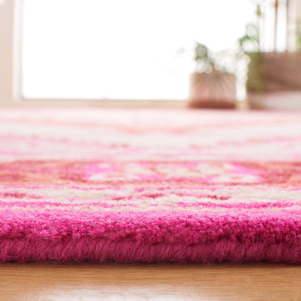 Bellagio Fusion Red-Pink Hand-Tufted Wool Area Rug - 2'6" x 4'