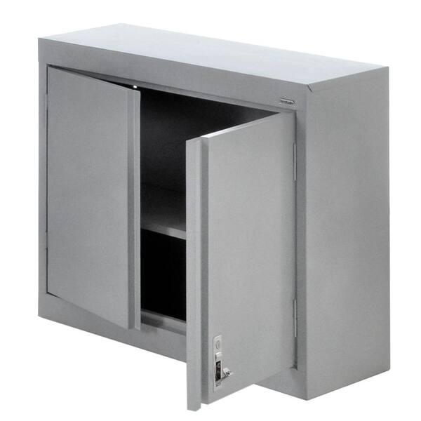 Sandusky Steel 1-Shelf Wall Mounted Garage Cabinet in Black & Charcoal (30 in W x 30 in H x 12 in D)