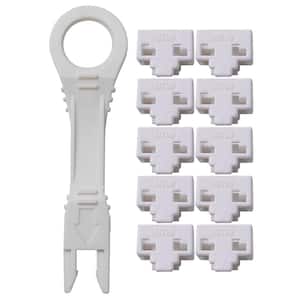 net-Lock Locking RJ45 Port/Dust Blocker with Color Coded Keys, White (10 + 1 Key)