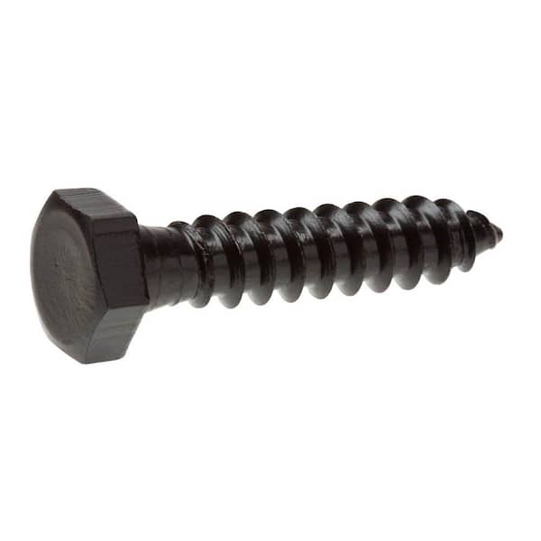 DECKMATE 5/16 in. x 5-1/2 in. Black Exterior Hex Head Lag Screw (15-Pack)