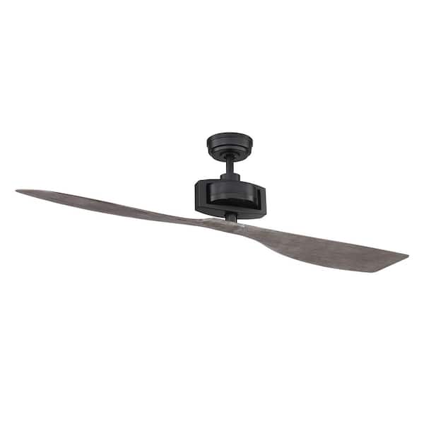 Home Decorators Collection Alderbrook 60 in. Indoor Matte Black Ceiling fan with Remote Control
