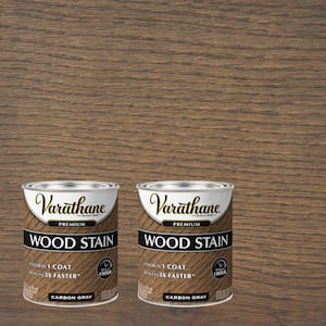 1 qt. Carbon Gray Premium Fast Dry Interior Wood Stain (2-Pack)