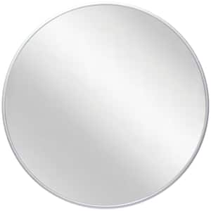 Plata 21 in. W x 21 in. H Round Wall Mirror - Silver Plastic Frame
