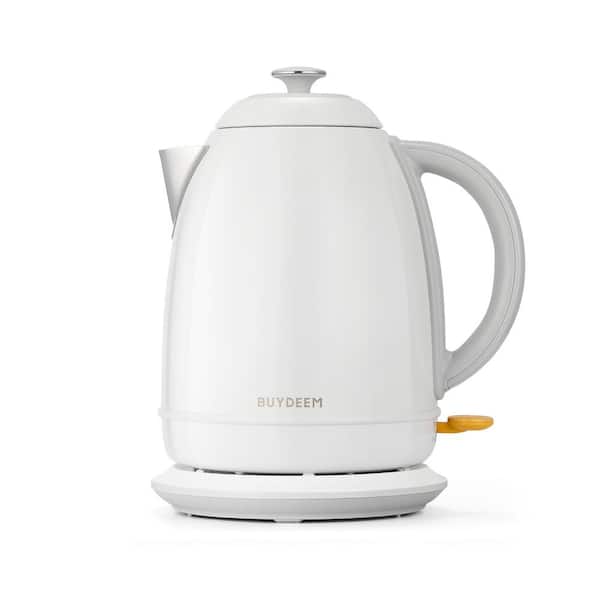 7-Cups 1.7 L Stainless Steel Electric Tea Kettle with Auto Shut-Off and Boil Dry Protection-Arctic White