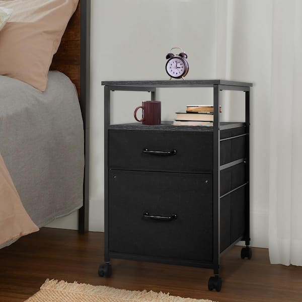 HOMESTOCK Rolling Fabric Cabinet - Stylish and Versatile Storage Cart with Drawers : Ideal for Home, Office, and Bedroom