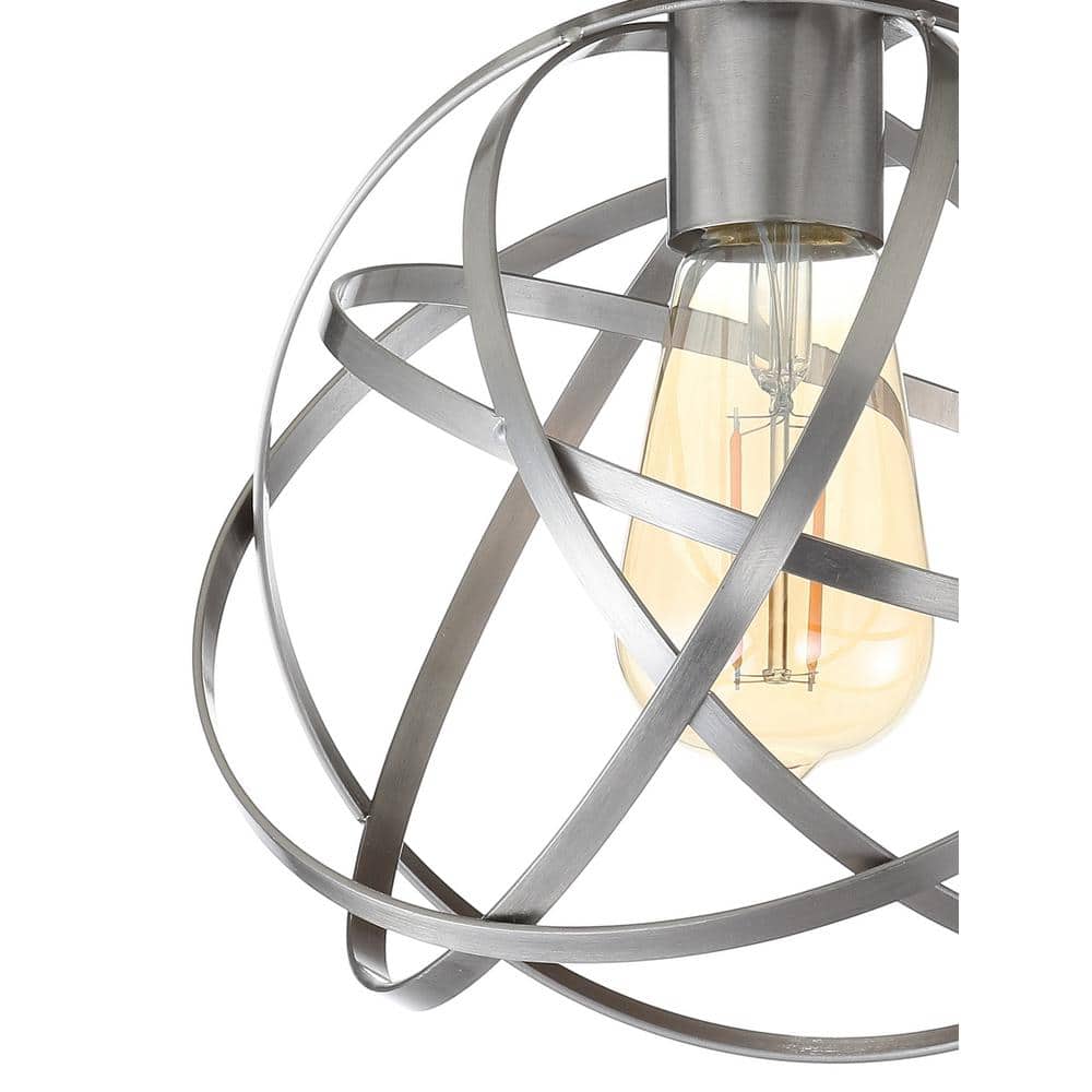 Alma 8.5" Chrome Glass LED Flush Mount Light