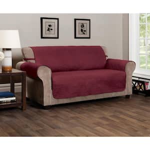 Belmont Leaf Secure Fit XL Sofa Furniture Cover Slipcover Wine