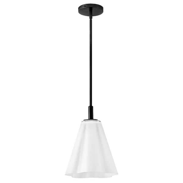 LARK - Honey 1-Light Black Pendant Light