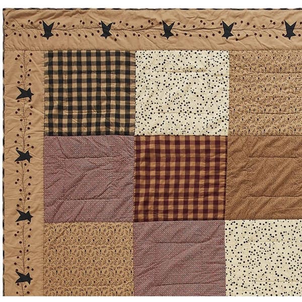 VHC BRANDS Pip Vinestar Tan Burgundy Black Primitive Country