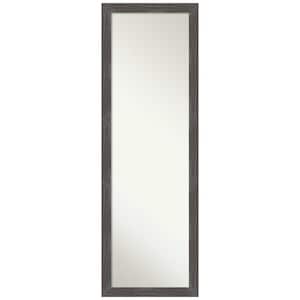 Non-Beveled Woodridge Rustic Grey 17 in. W x 51 in. H Full Length Framed On the Door Mirror