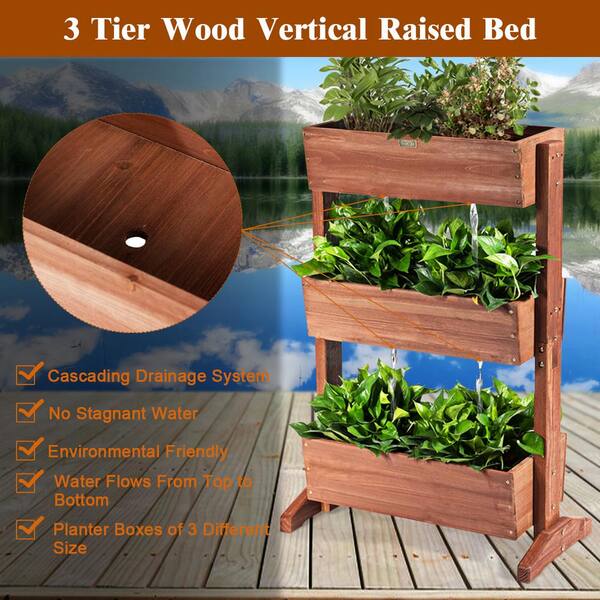 3-Tier Vertical Wall Planter 3ft, Size: One Size