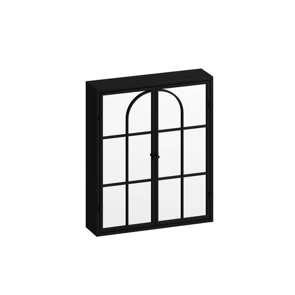 23.62 in. W x 5.91 in. D x 27.56 in. H 2-Door Bathroom Storage Wall Cabinet