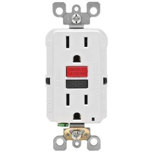 15A-125V RECEPTACLE *JCH LEVITON 6599-I GROUND FAULT CIRCUIT INTERRUPTER IVORY 