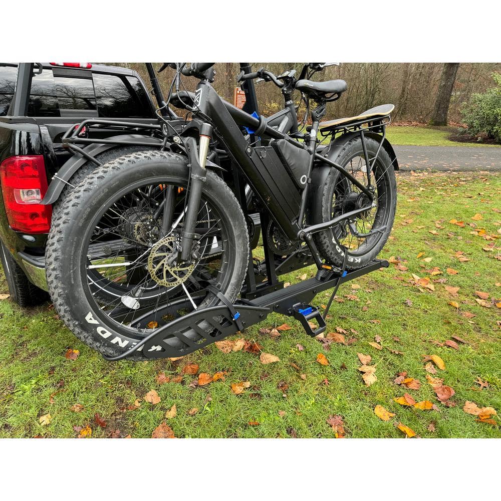 Black Steel Folding Hitch Mount 2-Bike Rack