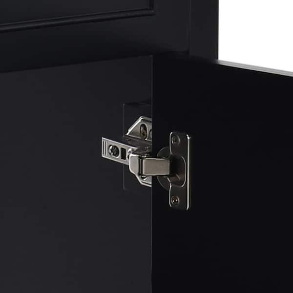 30 in. Freestanding White Bath Vanity with White Ceramic Top, 2-Drawers and Adjustable Shelf