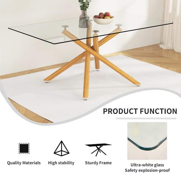 Oak And Walnut Ultra Modern Glass Top Coffee Table Oak And Walnut Ultra Modern Glass Top Coffee Table