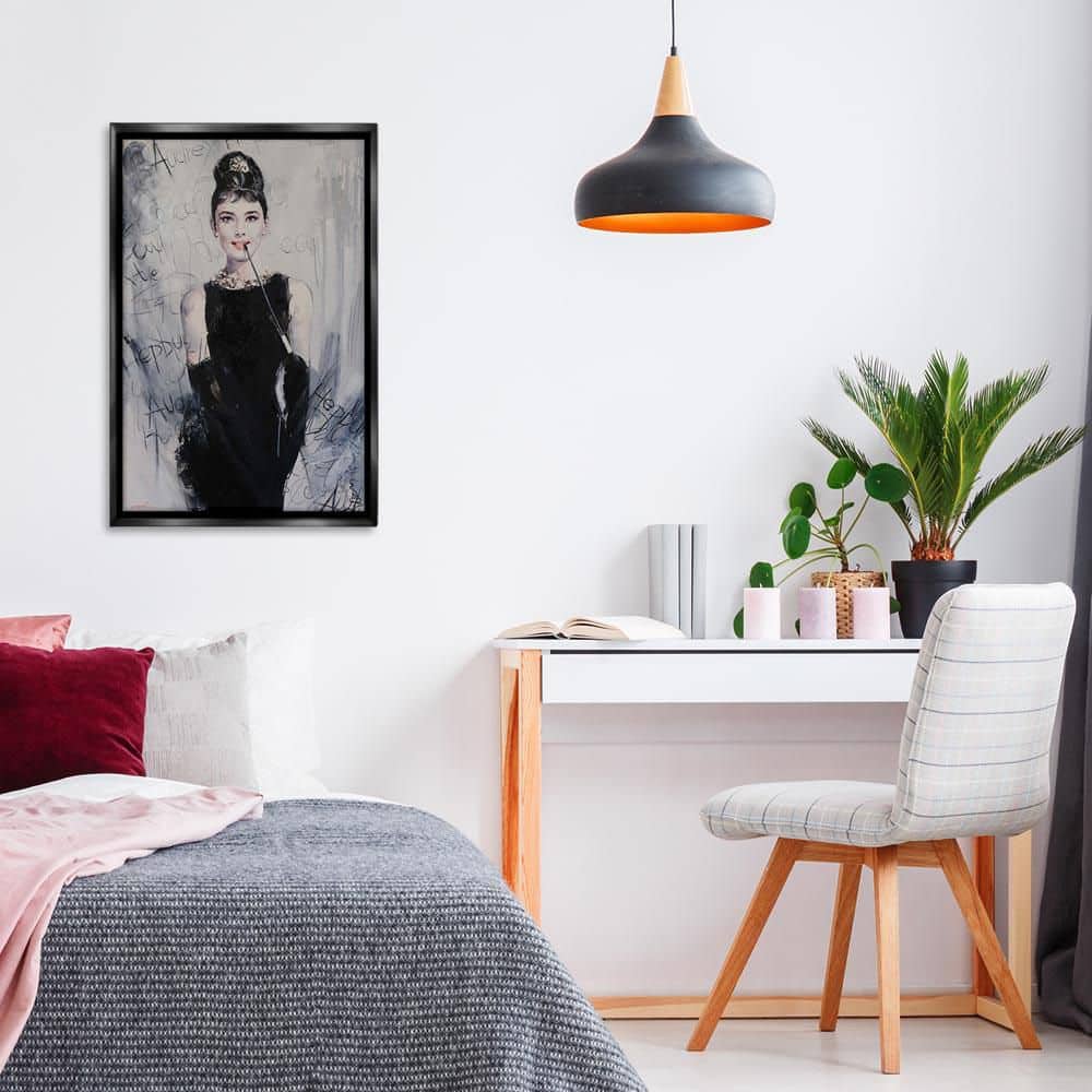Classic Audrey Modern Details by Lucille Lee Black Floater Frame People Graphic Art Print 31 in. x 21 in. price history on PriceWatchPro