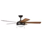 Claret 52 in. Indoor Oil Rubbed Bronze Ceiling Fan with Light Kit