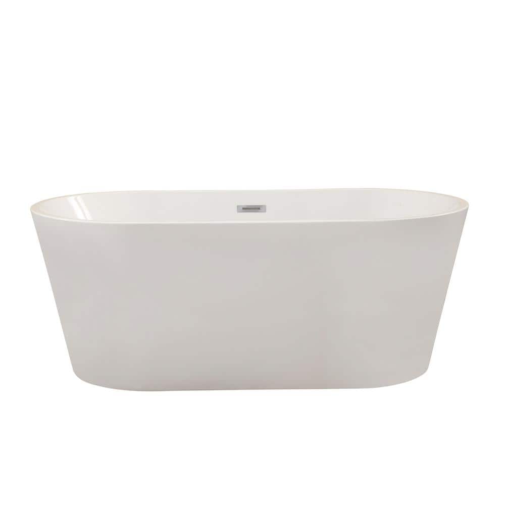 Cielo 67.3'' White Freestanding Acrylic Bathtub