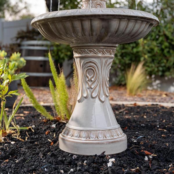 XBRAND 47 in. H Freestanding Garden 3-Tiered Outdoor Waterfall