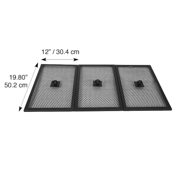 The Peak 36 in. Steel Rectangle Spark Screens and Screen Lift for Patio Fire Pit