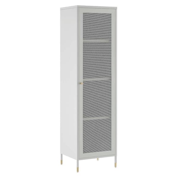 MODWAY Covelo Light Gray Tall Storage Cabinet