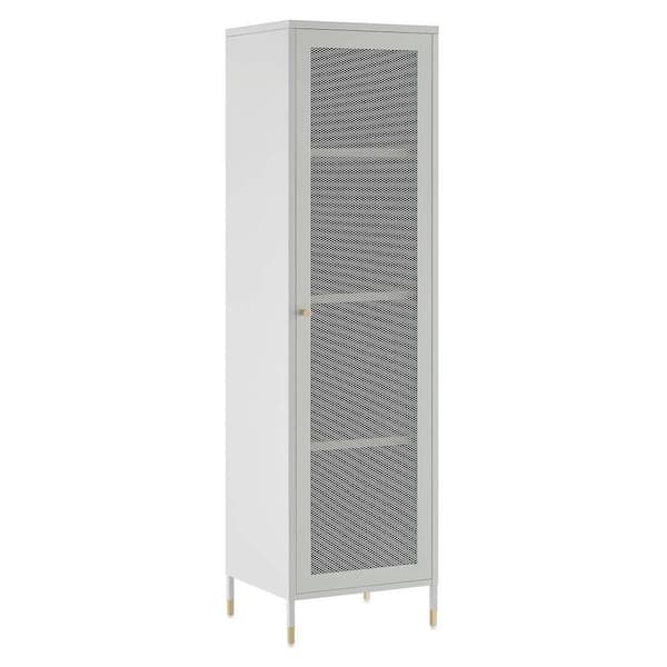 MODWAY Covelo Light Gray Tall Storage Cabinet