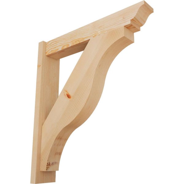 Ekena Millwork 6 in. x 32 in. x 28 in. Douglas Fir Fuston Traditional Smooth Outlooker