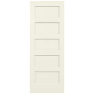 30 in. x 80 in. Conmore French Vanilla Paint Smooth Solid Core Molded Composite Interior Door Slab