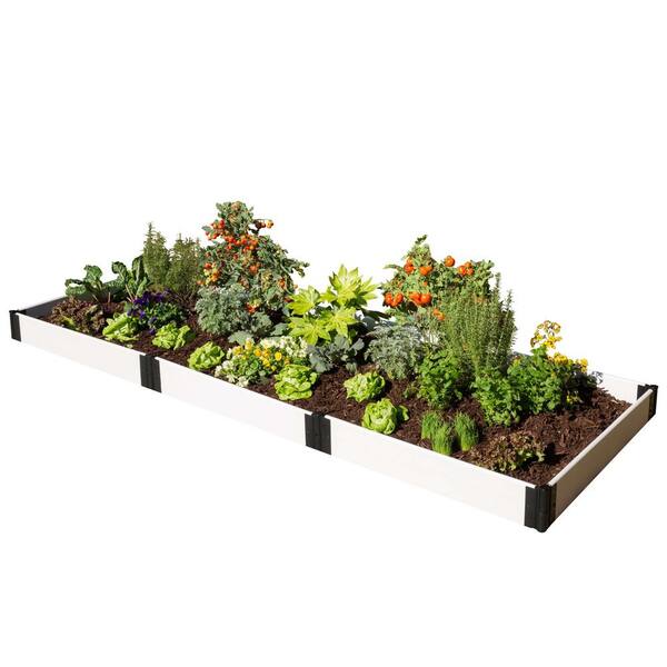 Frame It All Raised Garden Classic White 4 ft. x 12 ft. 1 Level