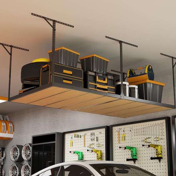 Costway Tool Storage 32 in. W x 16 in. D Workbench 4 Shelf
