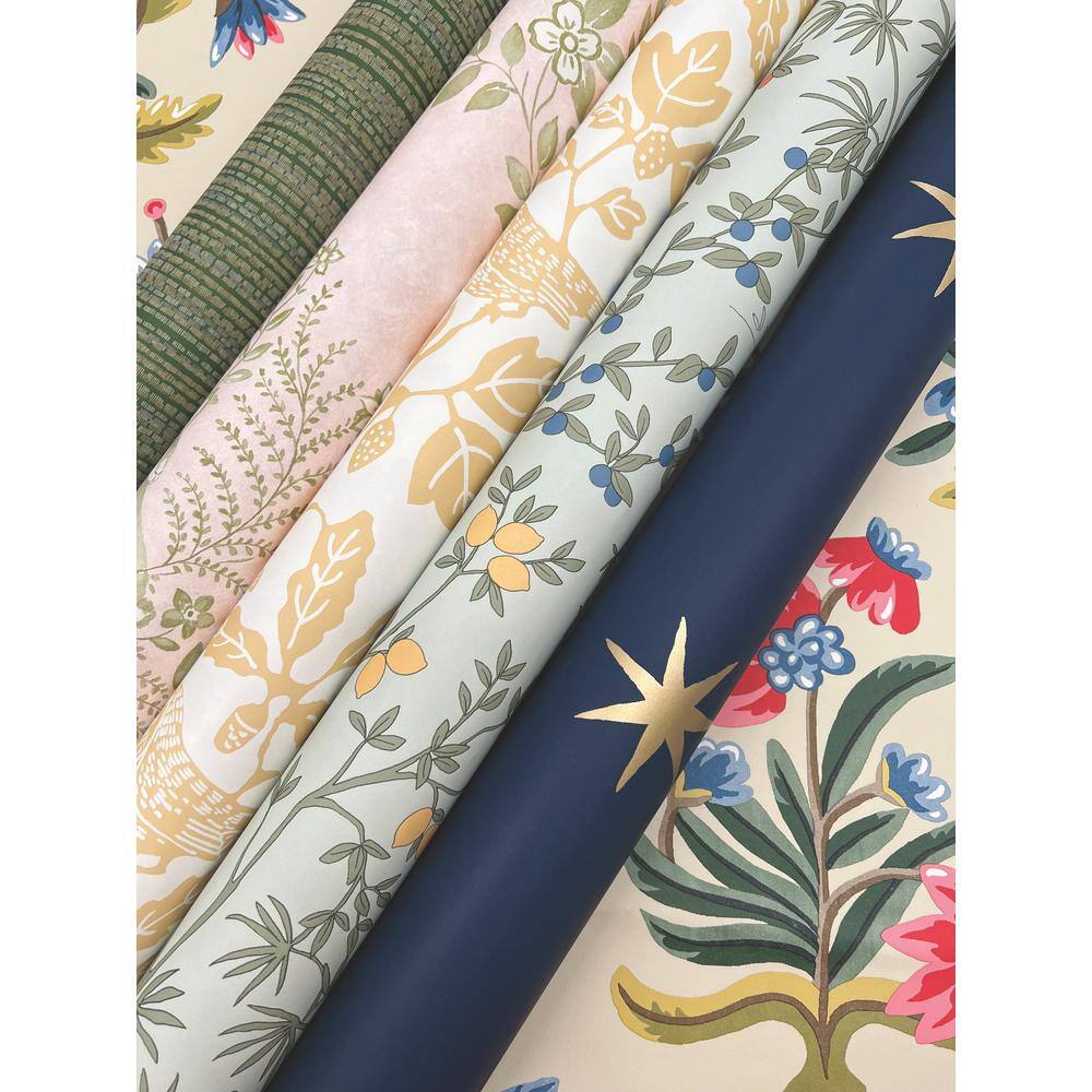 Ochre Yellow Damask Self-Adhesive Peel and Stick Wallpaper