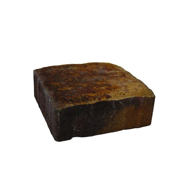 Oldcastle Concord Cobble 6 in. x 6 in. x 1.75 in. Briar Creek Red/Orange/Charcoal Concrete Paver