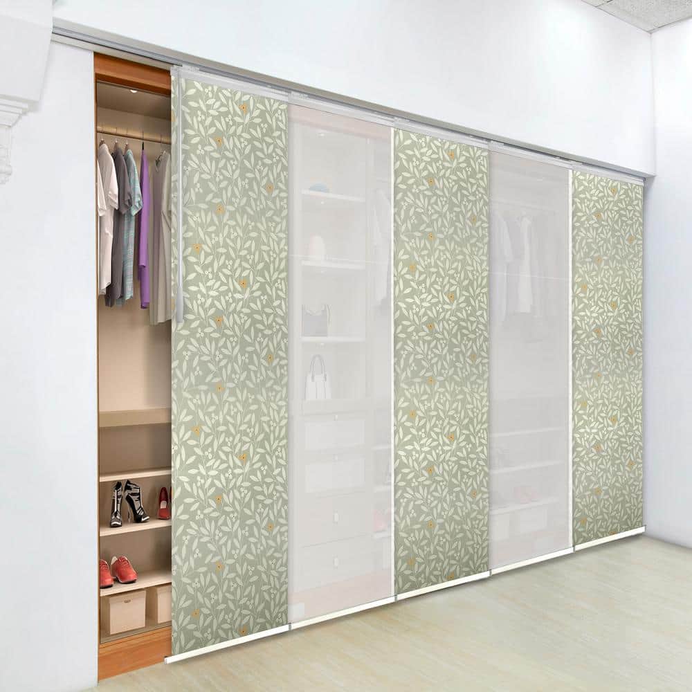Mossy Spring 58 in. - 110 in. W x 94 in. L Adjustable 5- Panel White Single Rail Panel Track with 23.5 in. Slates price history on PriceWatchPro