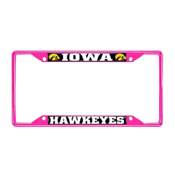 FANMATS Universal Fit University of Iowa License Plate Frame - Pink