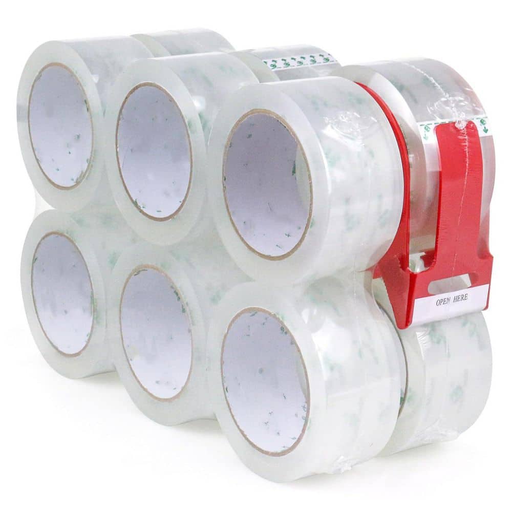 5.11 lb. 12.52 x 9.13 x 4.25 in. Heavy Duty Clear Packing Tape 12 Rolls with Dispenser for Shipping Moving Packaging price history on PriceWatchPro