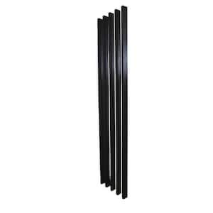 4 in. W x 105 in. L x 2 in. Thick Gray Black Color WPC Composite Wall Partition Divider Tubing (Set of 3-Piece)