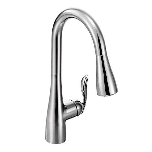 MOEN Arbor Single-Handle Pull-Down Sprayer Kitchen Faucet with Power Boost in Chrome